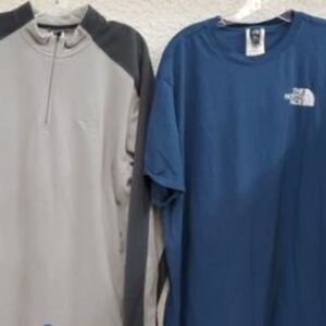 The North Face Men's 2 PCs Value Lot Quarter Zip Sweatshirt Tee Size XXL 